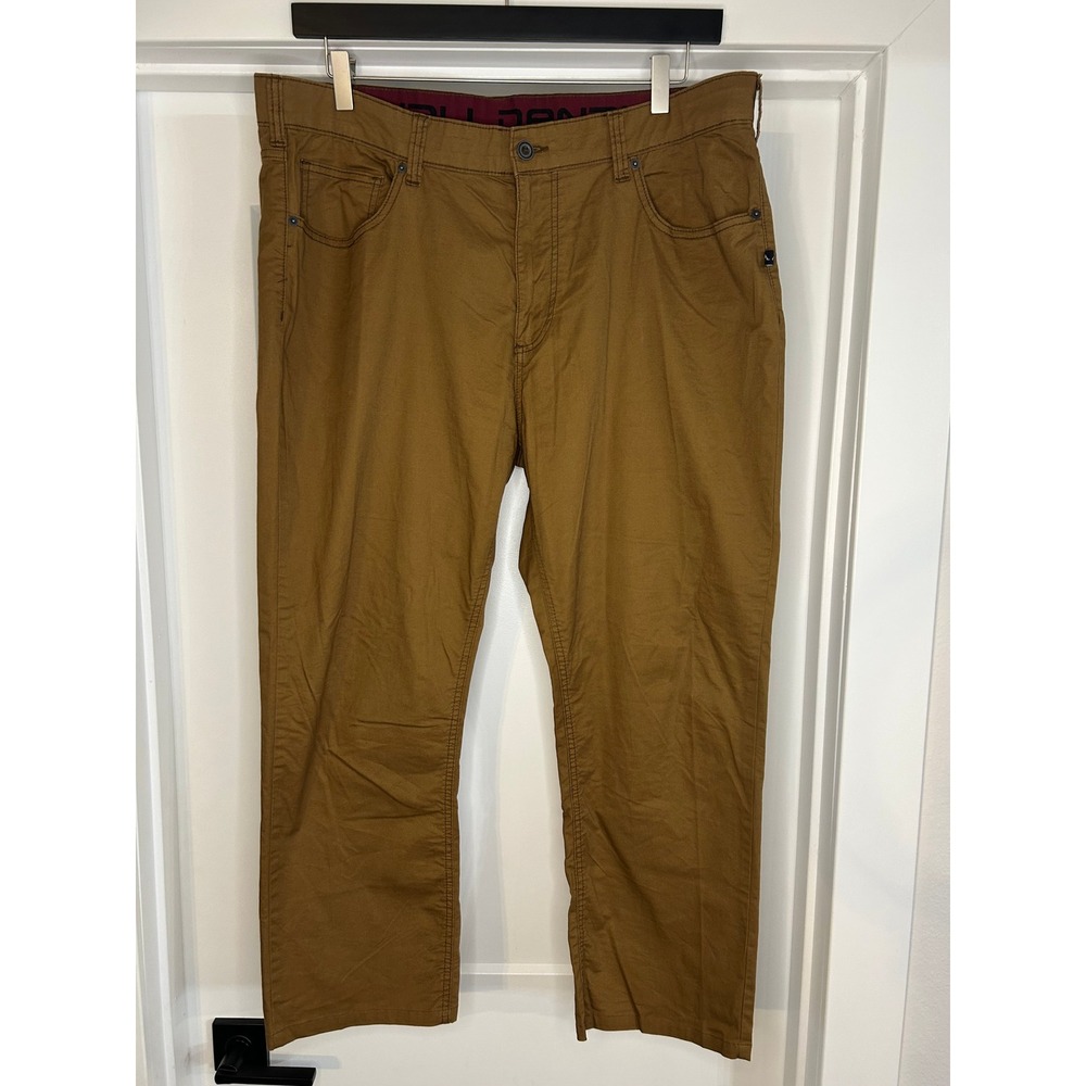 Denali Mens 38x30 Performance Stretch Pants Tobacco Brown Cotton Twill Straight